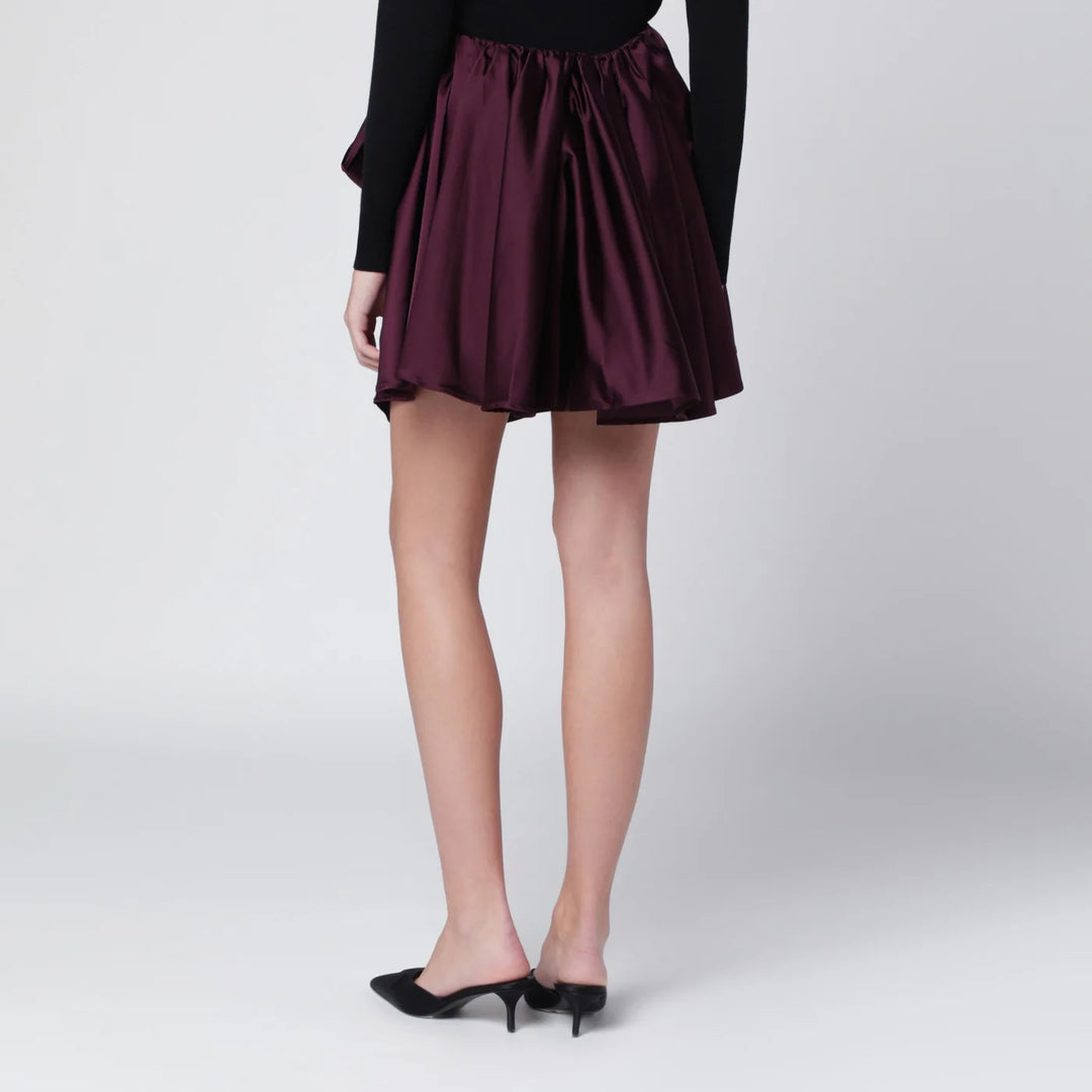 GANNI - Mauve draped mini skirt