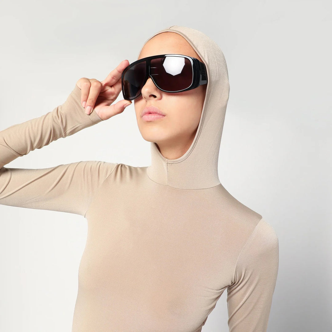 DARKPARK - Billie hooded top in flesh colour