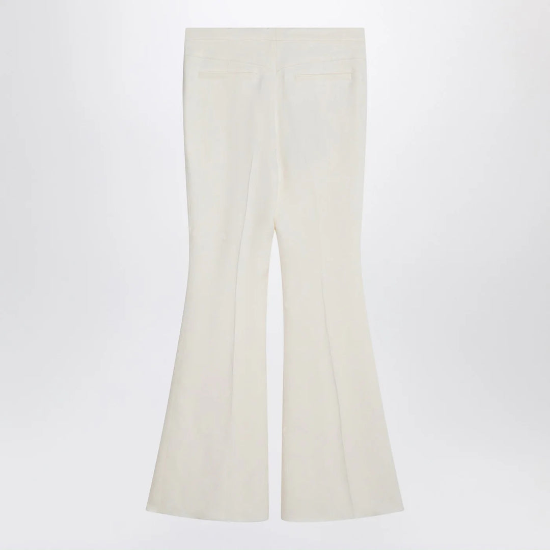ETRO - Flared trousers in ivory viscose