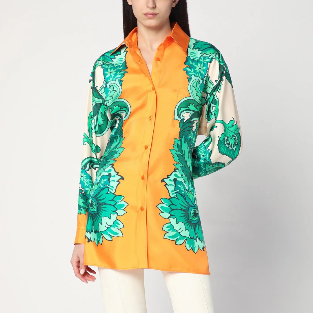 ETRO - Floral print shirt with knotted detail