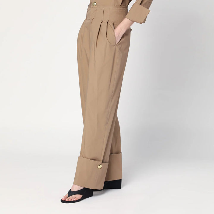DARKPARK - Camel-coloured cuffed trousers