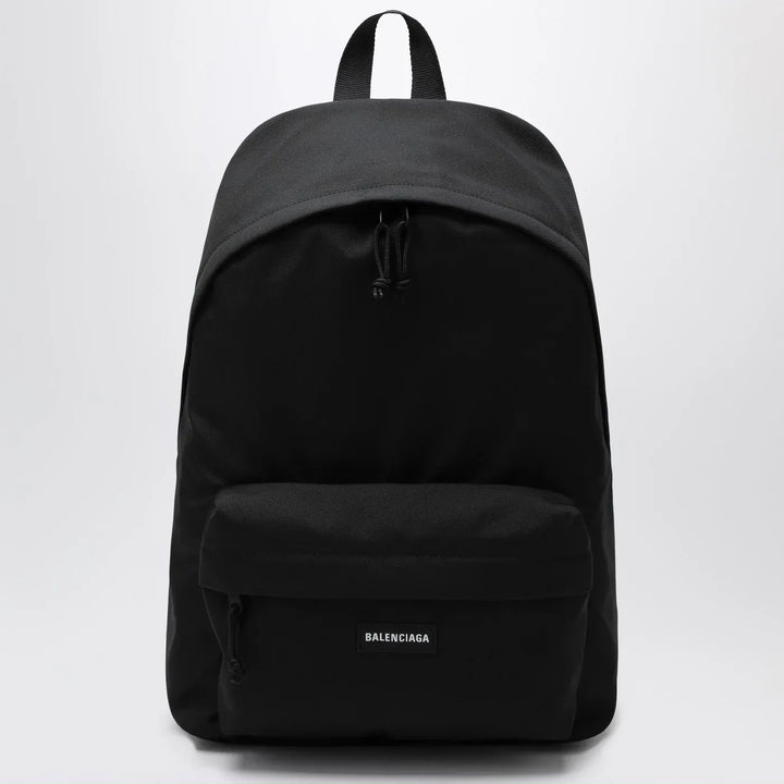 Balenciaga - Black Explorer backpack with logo patch Brand Apparel &amp; Accessories U