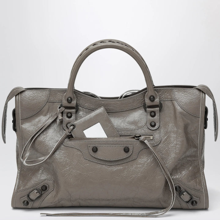 Balenciaga - Le City medium handbag in dark walnut leather Brand Apparel &amp; Accessories TU
