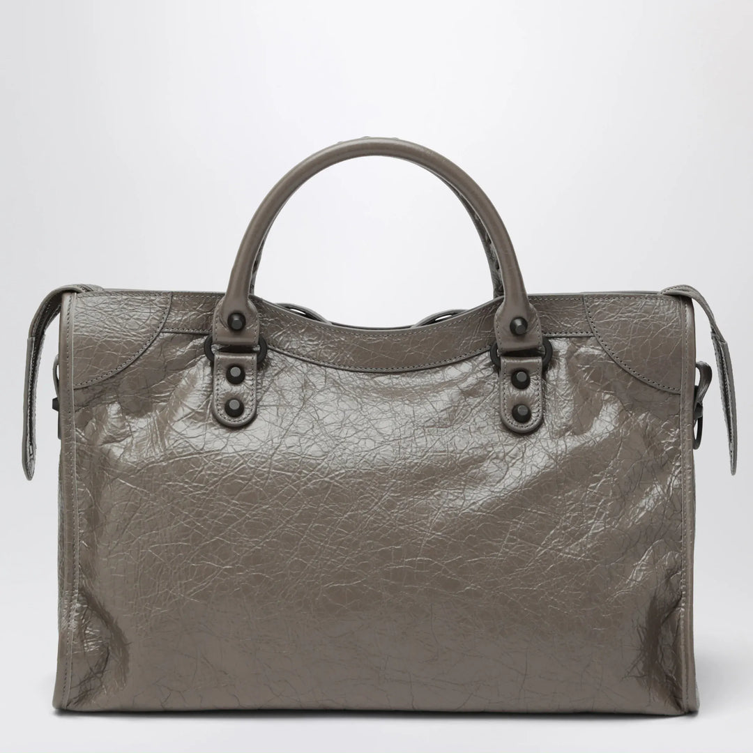 Balenciaga - Le City medium handbag in dark walnut leather Brand Apparel &amp; Accessories TU