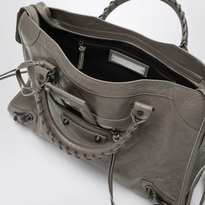 Balenciaga - Le City medium handbag in dark walnut leather Brand Apparel &amp; Accessories TU