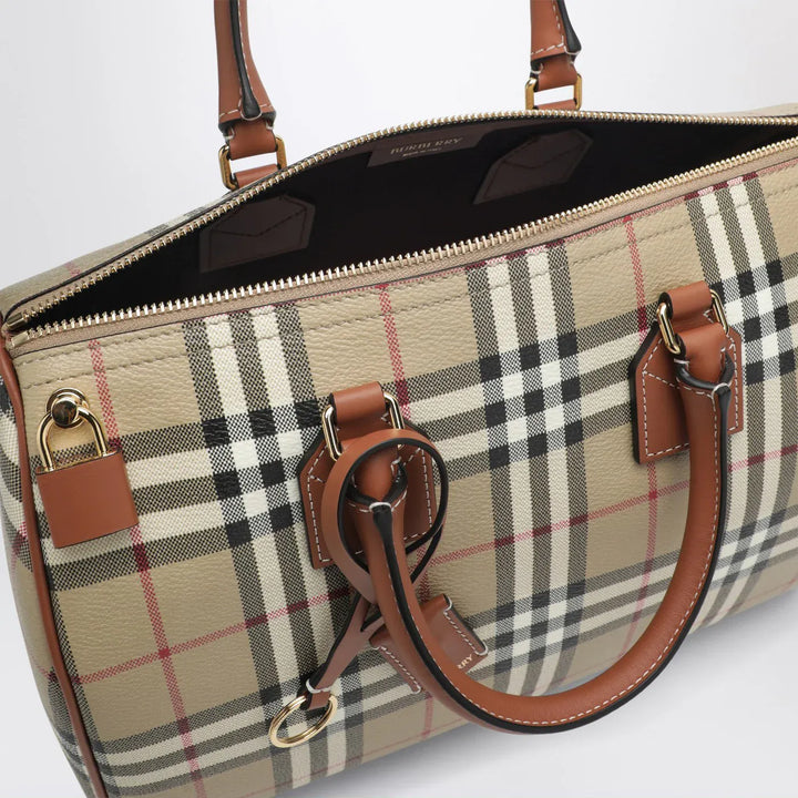 Burberry - Medium bowling bag with Check pattern Brand Apparel &amp; Accessories U