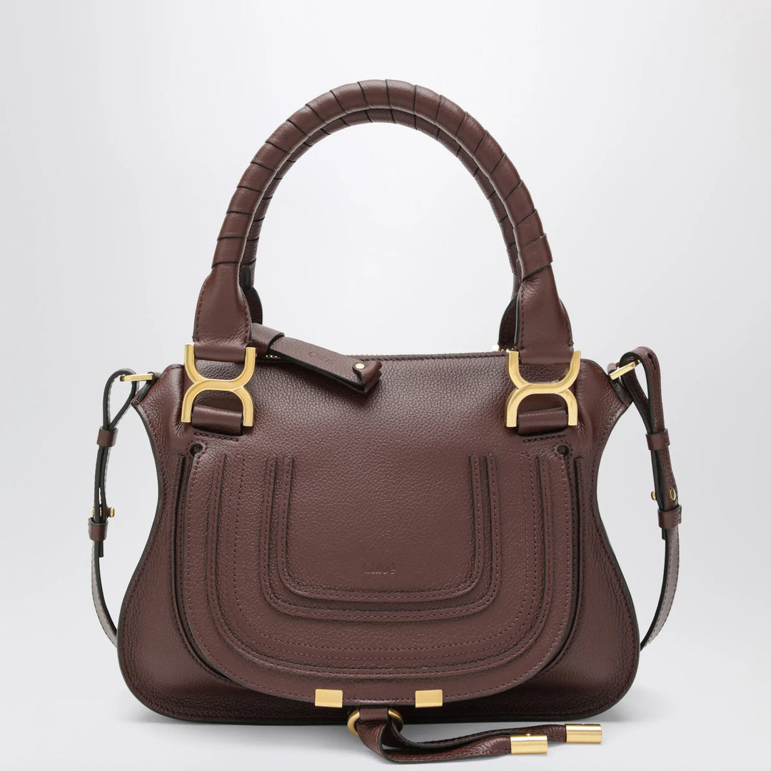 Chloé - Small brown Marcie handbag in leather Brand Apparel & Accessories TU