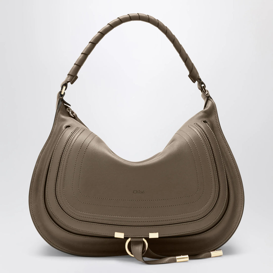 Chloé - Taupe Marcie shoulder bag in leather Brand Apparel &amp; Accessories TU