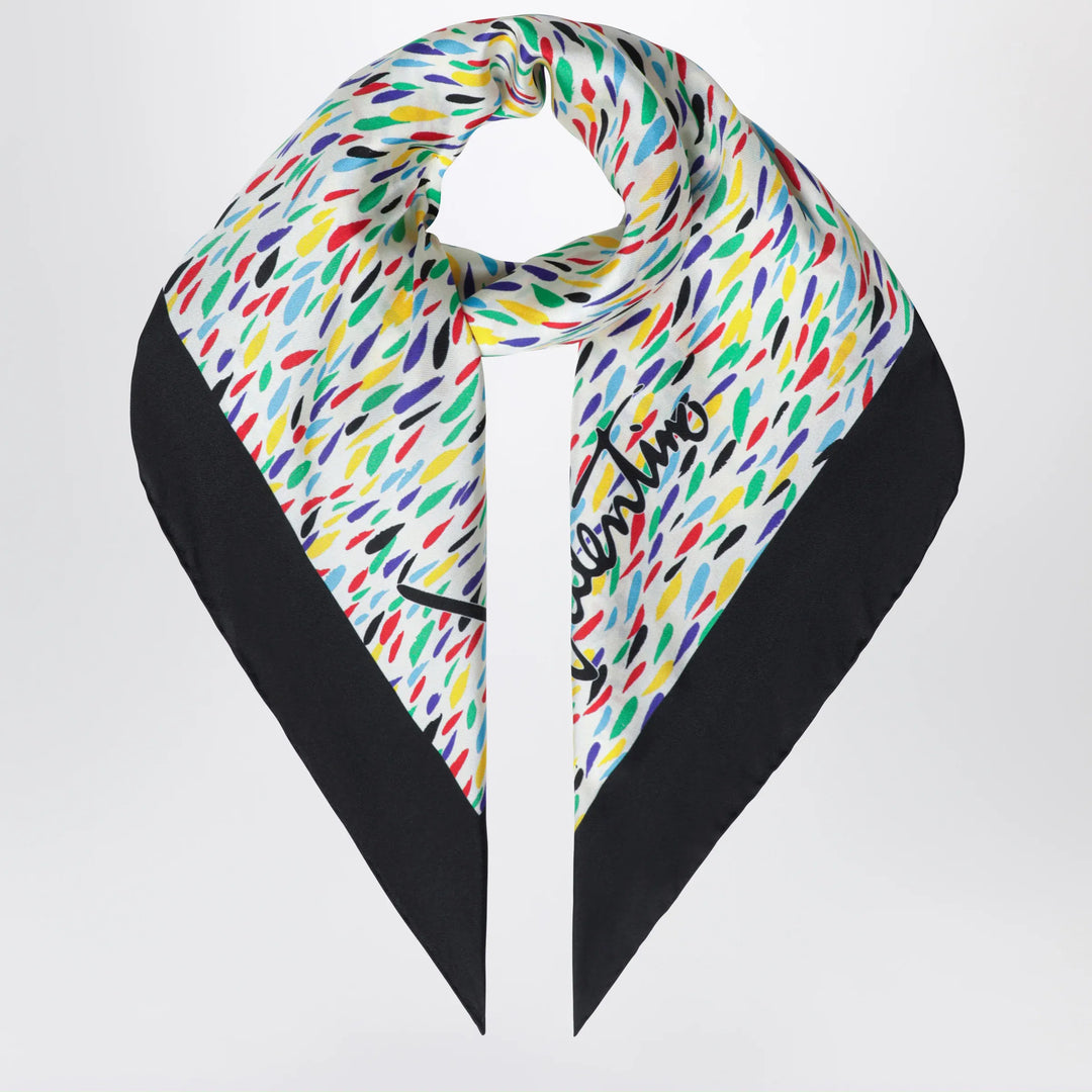 Valentino Garavani - Silk scarf with multicolor print Brand Apparel & Accessories > Clothing Accessories > Scarves & Shawls