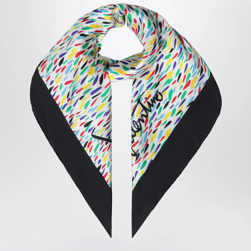 Valentino Garavani - Silk scarf with multicolor print Brand Apparel & Accessories > Clothing Accessories > Scarves & Shawls