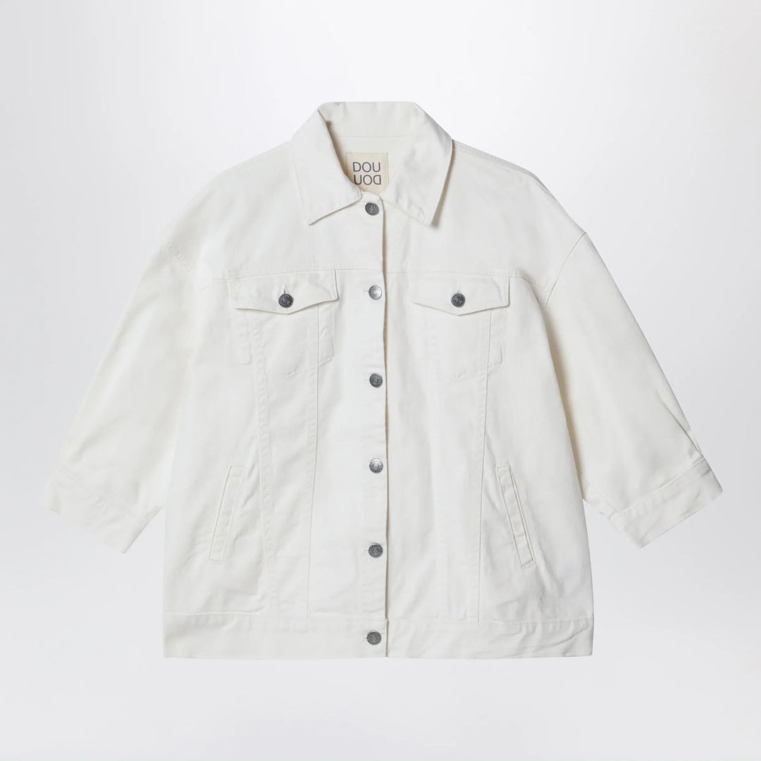 Douuod - Ivory denim jacket Brand Apparel & Accessories > Clothing > Outerwear > Coats & Jackets 10