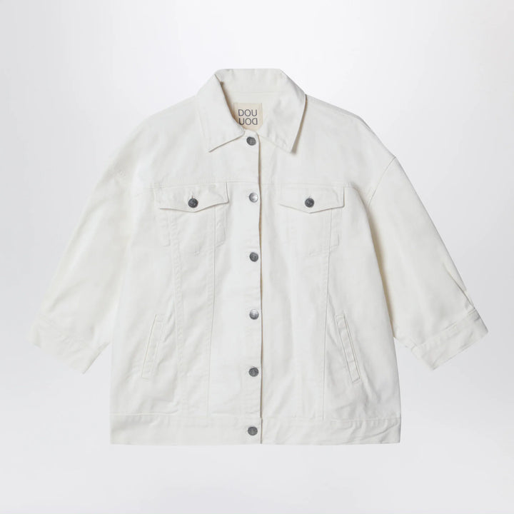 Douuod - Ivory denim jacket Brand Apparel &amp; Accessories > Clothing > Outerwear > Coats &amp; Jackets 4