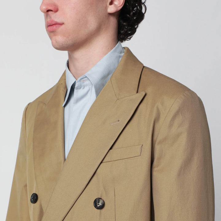 Dries Van Noten - Camel double-breasted jacket Brand Apparel &amp; Accessories > Clothing > Outerwear > Coats &amp; Jackets