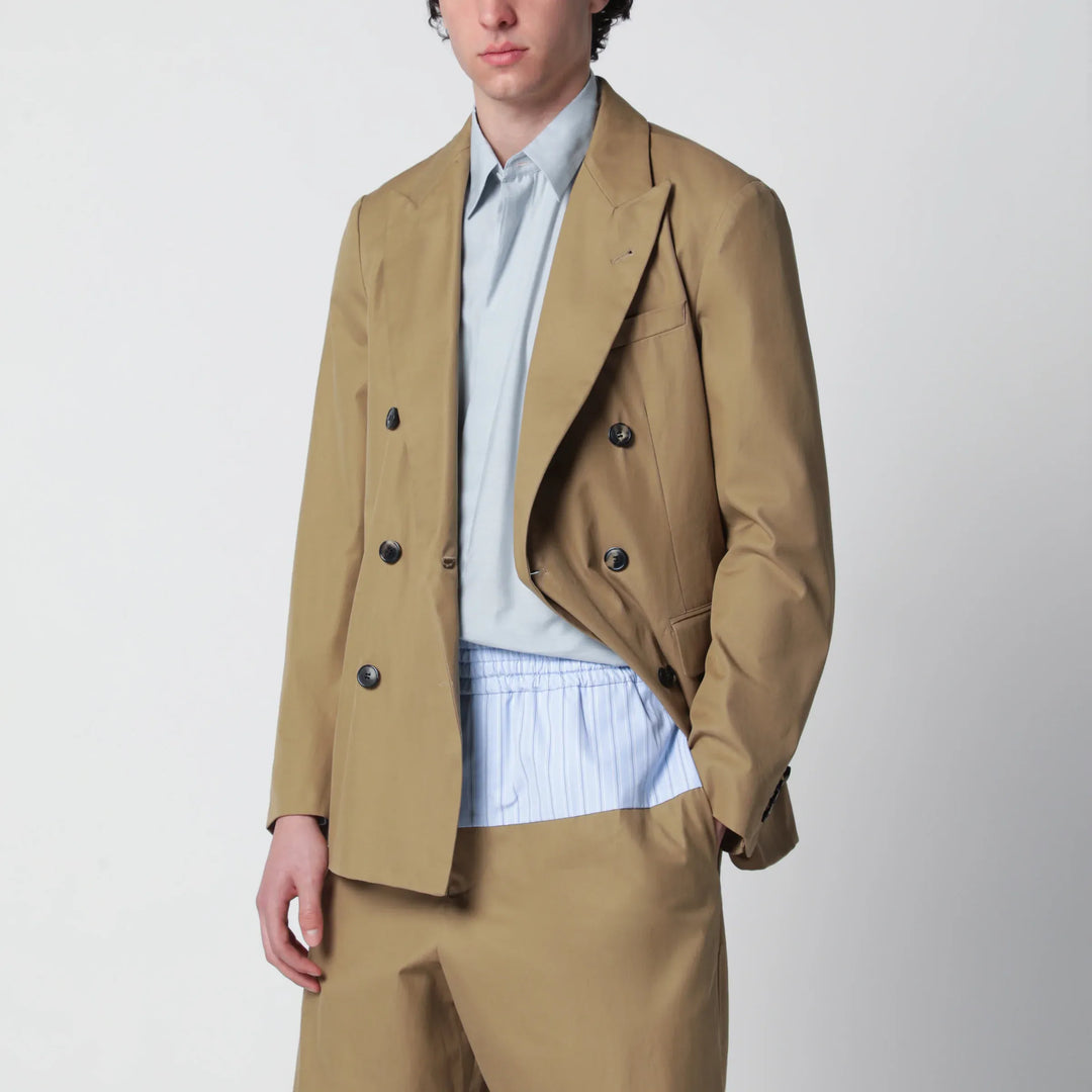 Dries Van Noten - Camel double-breasted jacket Brand Apparel & Accessories > Clothing > Outerwear > Coats & Jackets 46 IT