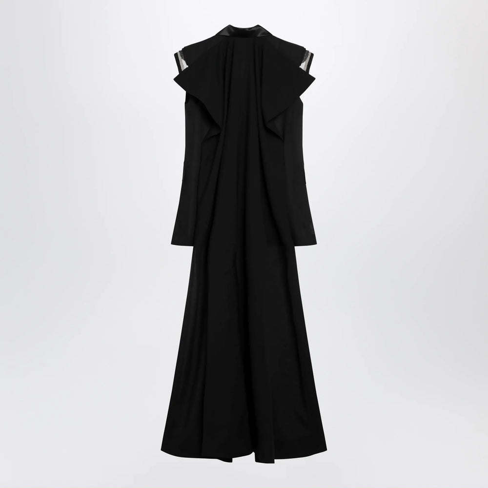 Sacai - Black wool organza vest Brand Apparel & Accessories > Clothing > Outerwear > Vests 2