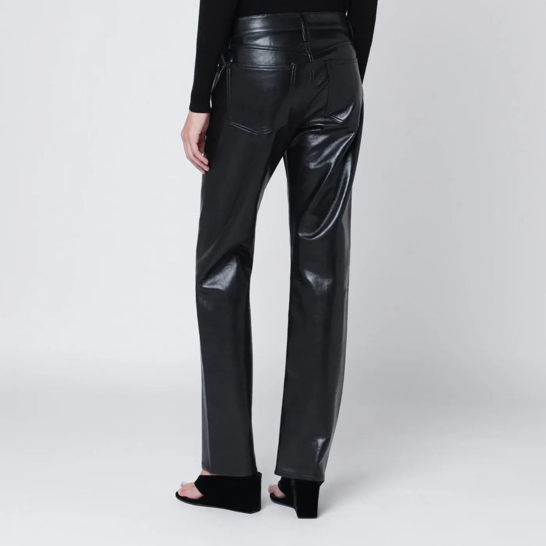 AGOLDE - Black faux leather trousers Low Rise Slim Brand Apparel &amp; Accessories > Clothing > Pants 24