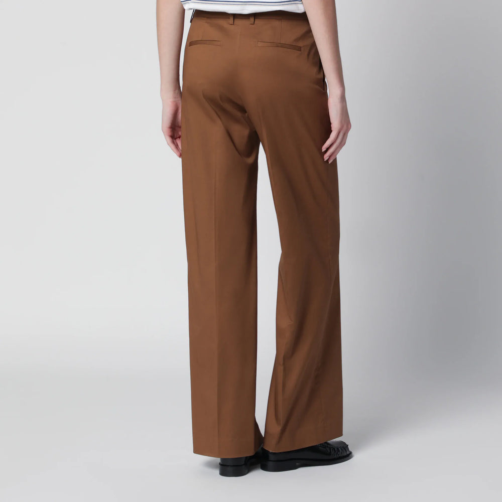 PT Torino - Francoise beige cotton-blend trousers Brand Apparel & Accessories > Clothing > Pants