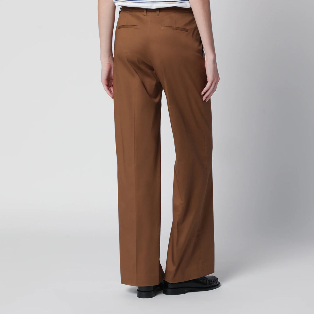 PT Torino - Francoise beige cotton-blend trousers Brand Apparel &amp; Accessories > Clothing > Pants