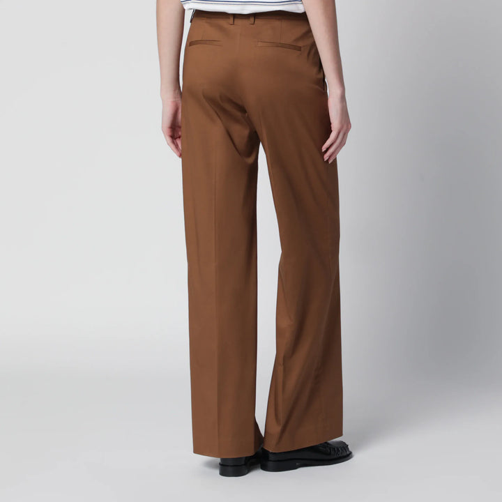 PT Torino - Francoise beige cotton-blend trousers Brand Apparel &amp; Accessories > Clothing > Pants