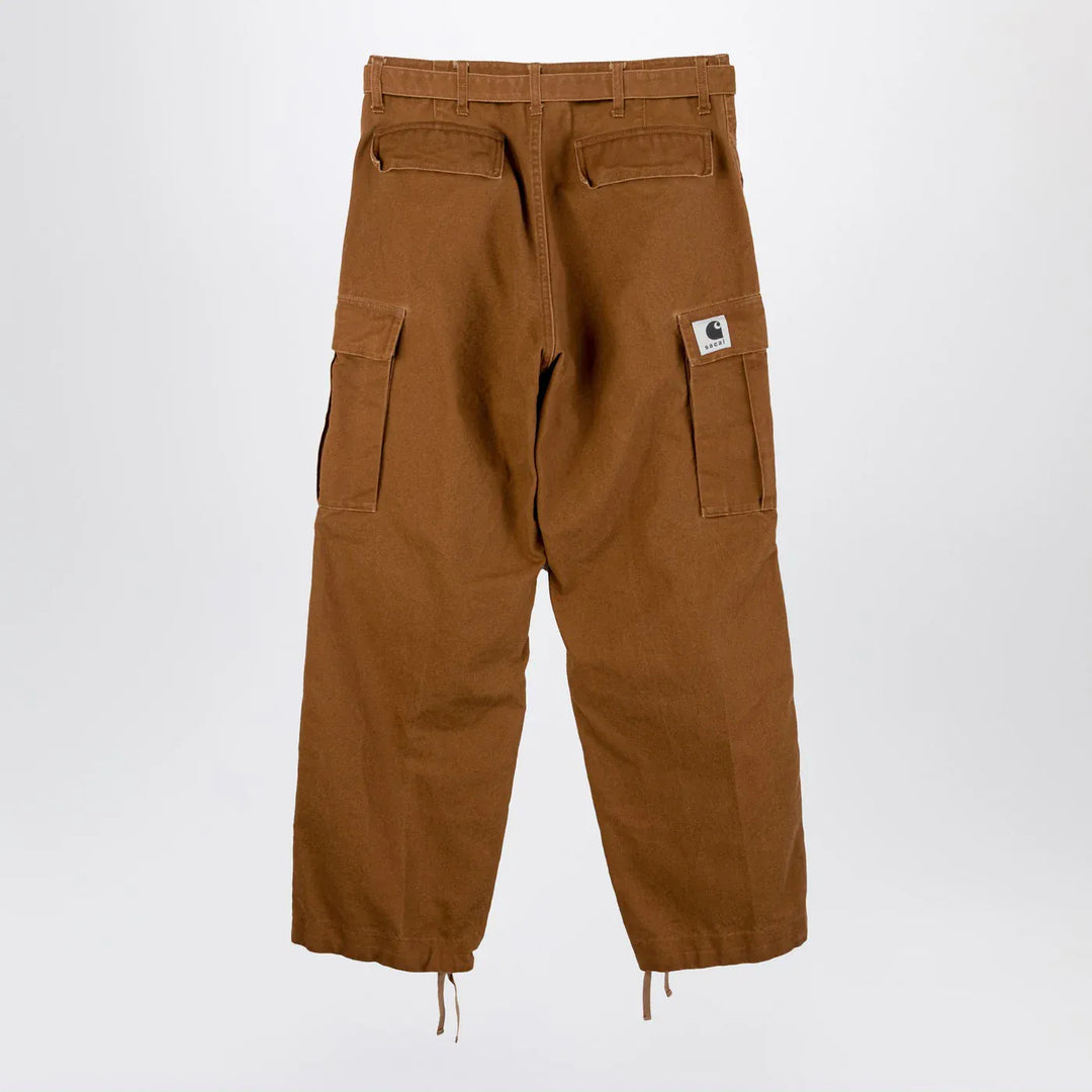 Sacai x Carhartt WIP - Beige cotton cargo trousers Brand Apparel &amp; Accessories > Clothing > Pants 3