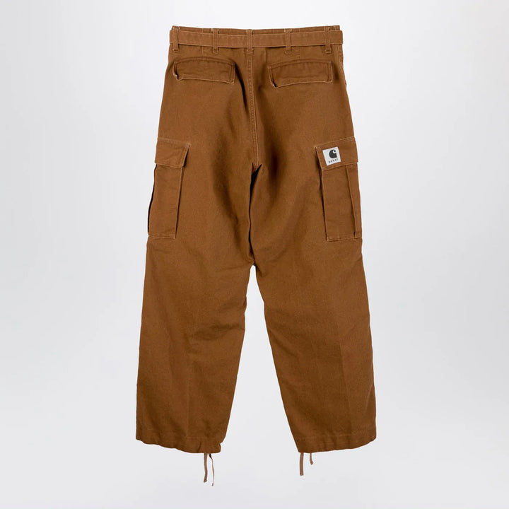 Sacai x Carhartt WIP - Beige cotton cargo trousers Brand Apparel &amp; Accessories > Clothing > Pants 3