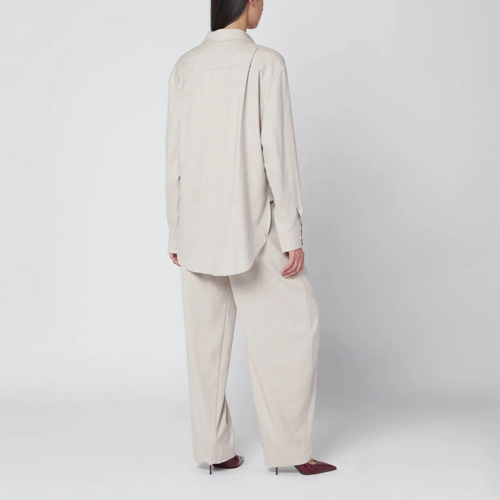 THE ANDAMANE - Trousers in ivory melange Brand Apparel &amp; Accessories > Clothing > Pants XS