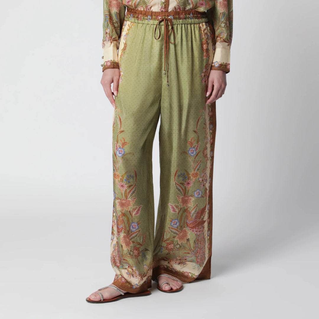 ZIMMERMANN - Indra Relaxed trousers with floral print Brand Apparel &amp; Accessories > Clothing > Pants