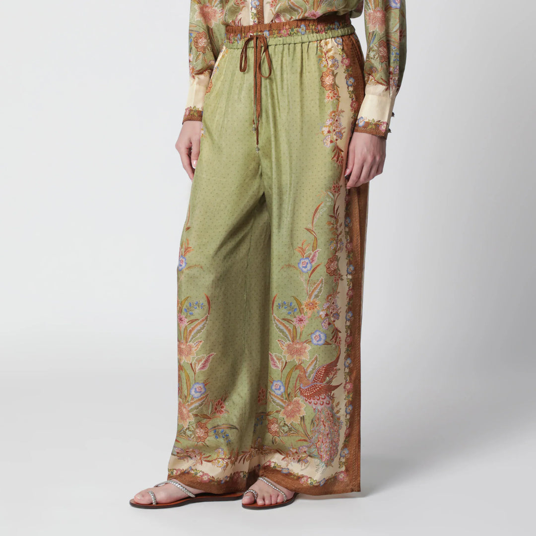 ZIMMERMANN - Indra Relaxed trousers with floral print Brand Apparel &amp; Accessories > Clothing > Pants