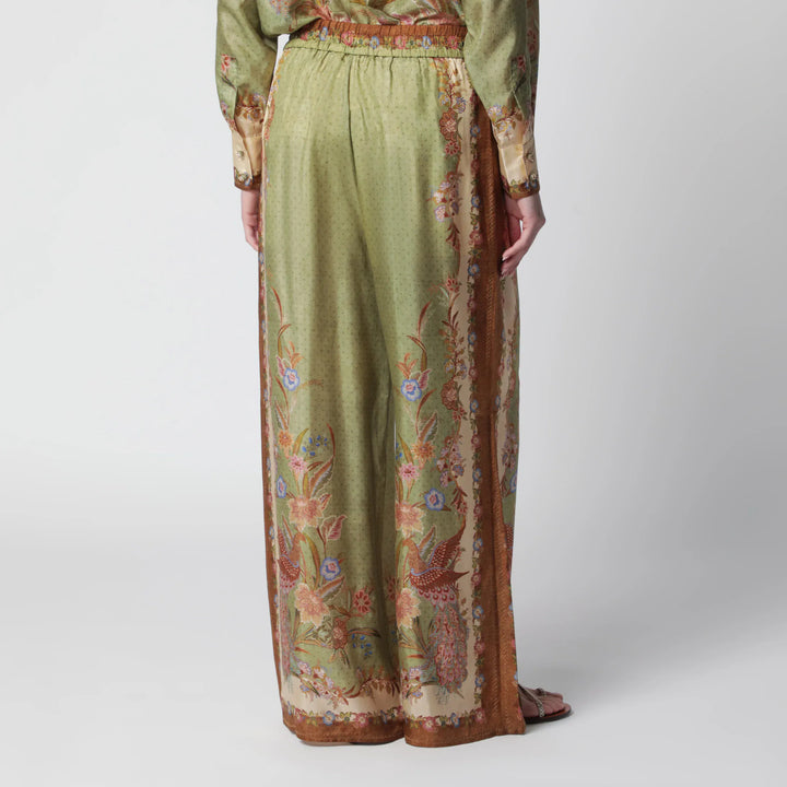 ZIMMERMANN - Indra Relaxed trousers with floral print Brand Apparel &amp; Accessories > Clothing > Pants