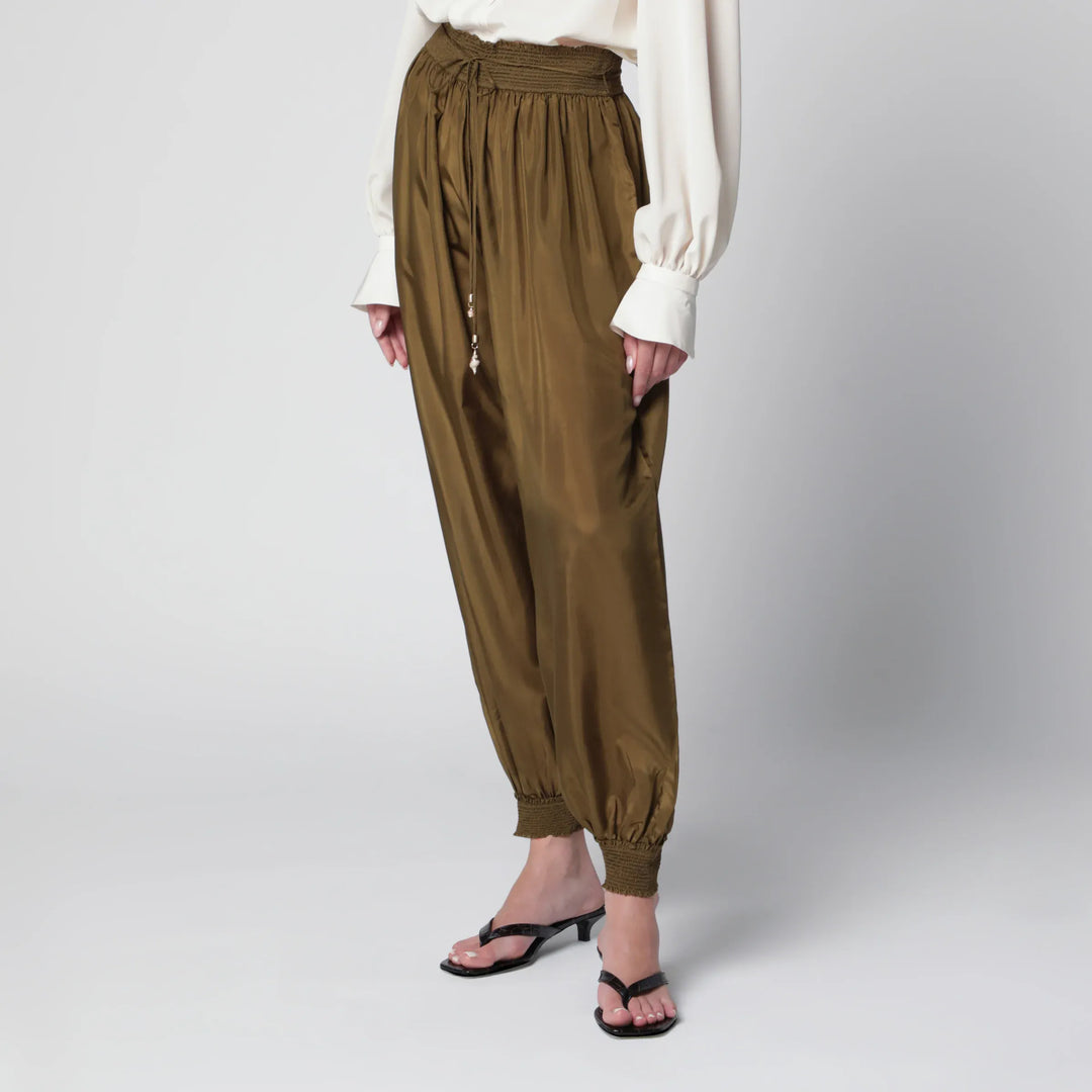 ZIMMERMANN - Olive silk habotai harem pants Brand Apparel &amp; Accessories > Clothing > Pants 2