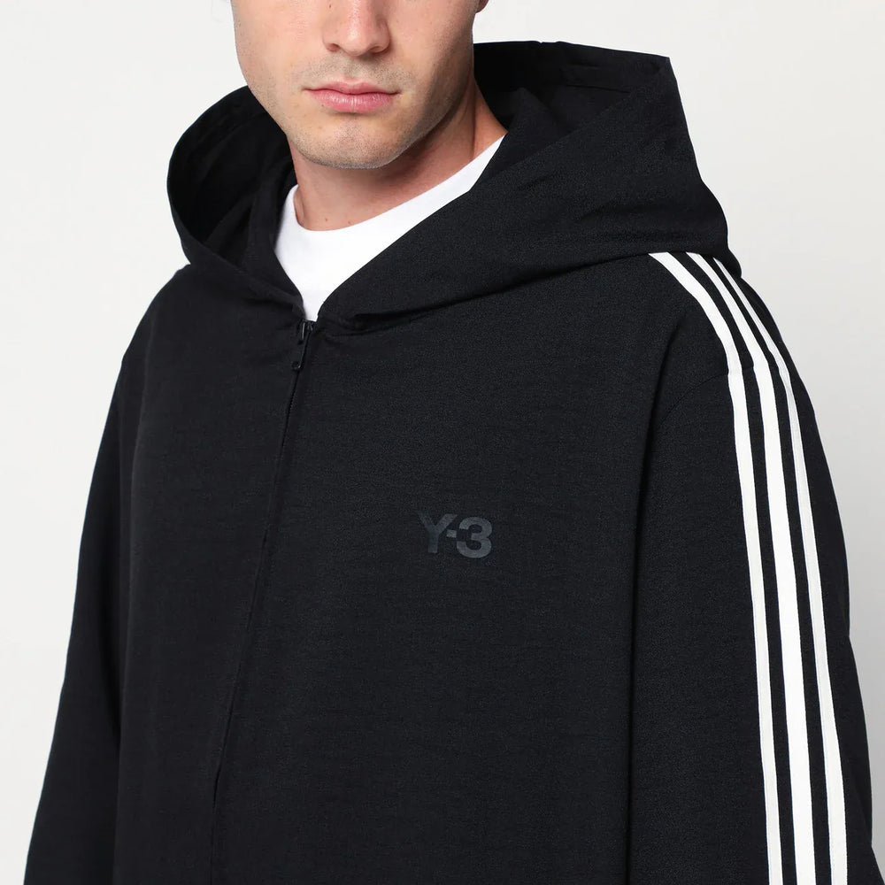 adidas Y-3 - 3-Stripes black zip/cardigan Brand Apparel & Accessories > Clothing > Shirts & Tops