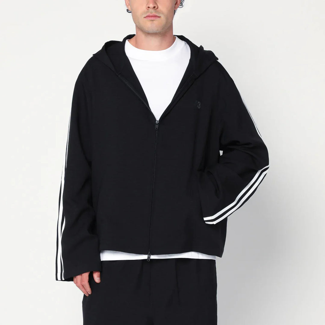 adidas Y-3 - 3-Stripes black zip/cardigan Brand Apparel & Accessories > Clothing > Shirts & Tops S