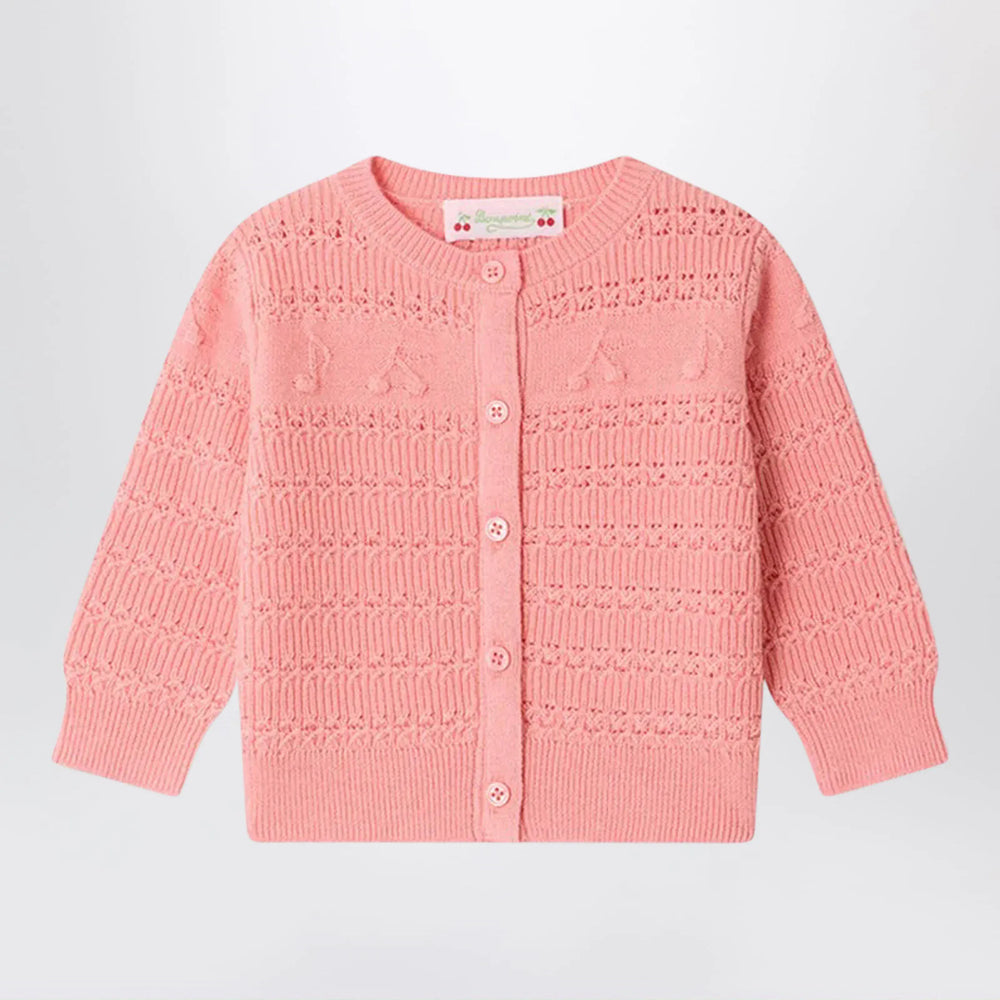 Bonpoint - Mahana cardigan with cherries and musical notes in wool blend Brand Apparel & Accessories > Clothing > Shirts & Tops