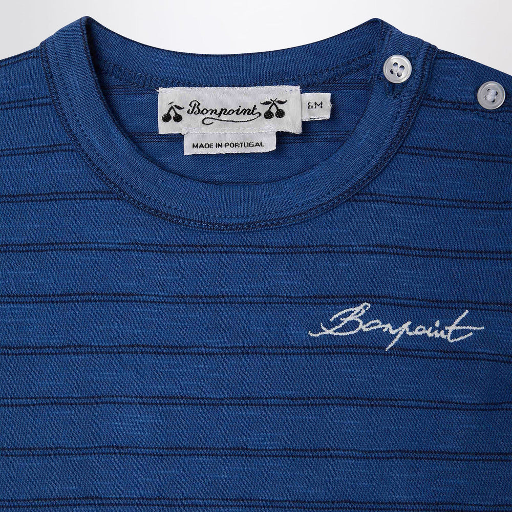 Bonpoint - Tom blue striped T-shirt Brand Apparel & Accessories > Clothing > Shirts & Tops