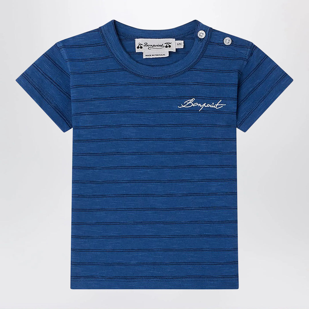 Bonpoint - Tom blue striped T-shirt Brand Apparel & Accessories > Clothing > Shirts & Tops 2A