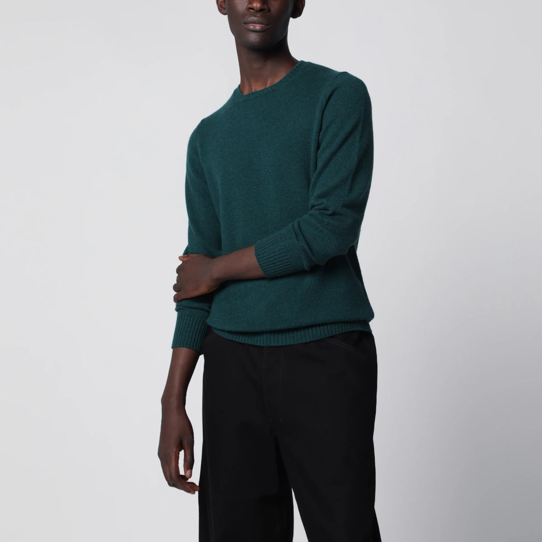 Drumohr - Dark green cashmere crew-neck sweater Brand Apparel & Accessories > Clothing > Shirts & Tops 48 IT