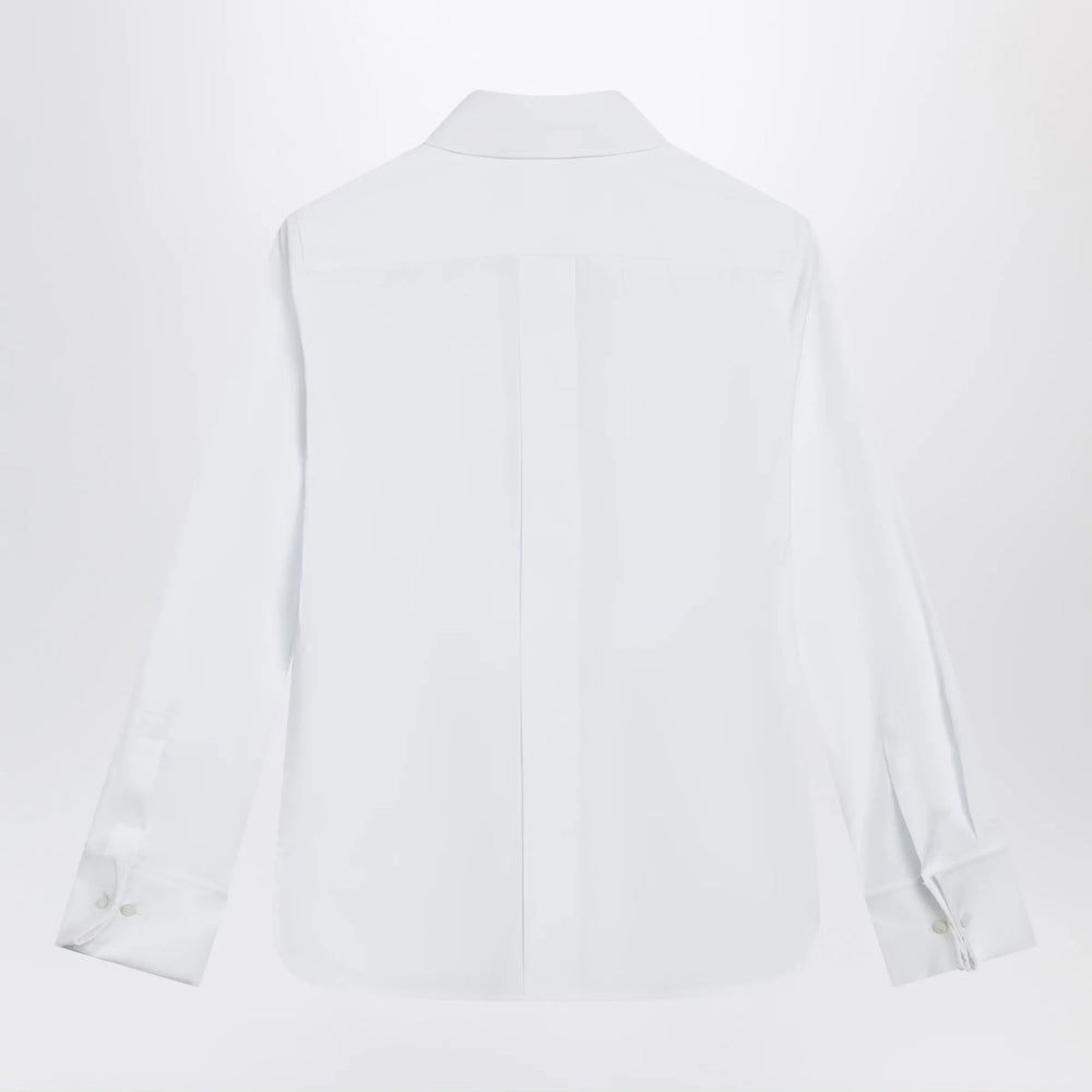 Max Mara - White cotton shirt with logo Brand Apparel & Accessories > Clothing > Shirts & Tops