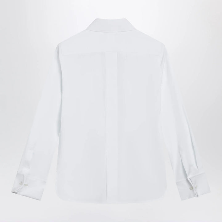 Max Mara - White cotton shirt with logo Brand Apparel &amp; Accessories > Clothing > Shirts &amp; Tops