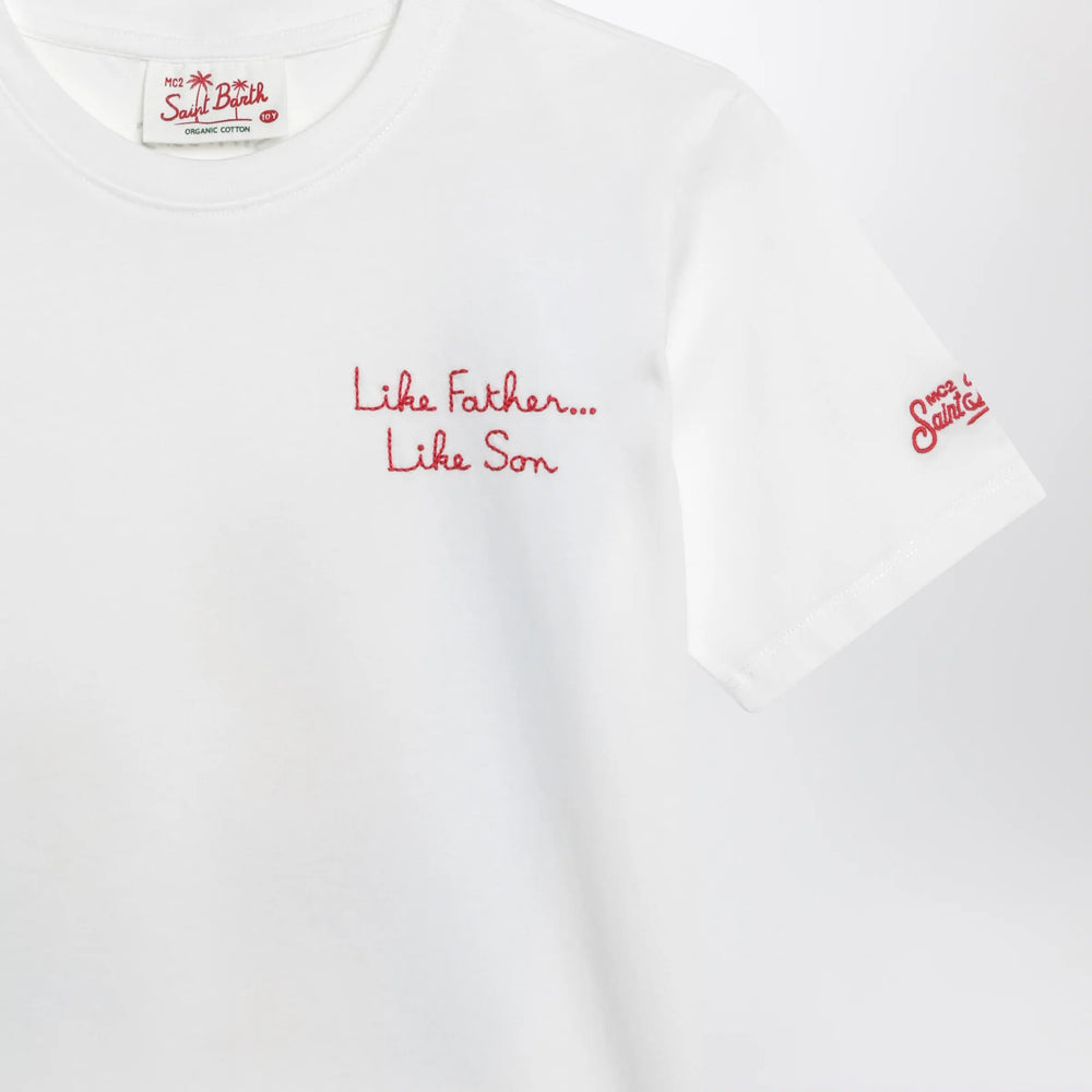 MC2 Saint Barth - White T-shirt with The Simpsons Homer and Bart print Brand Apparel & Accessories > Clothing > Shirts & Tops