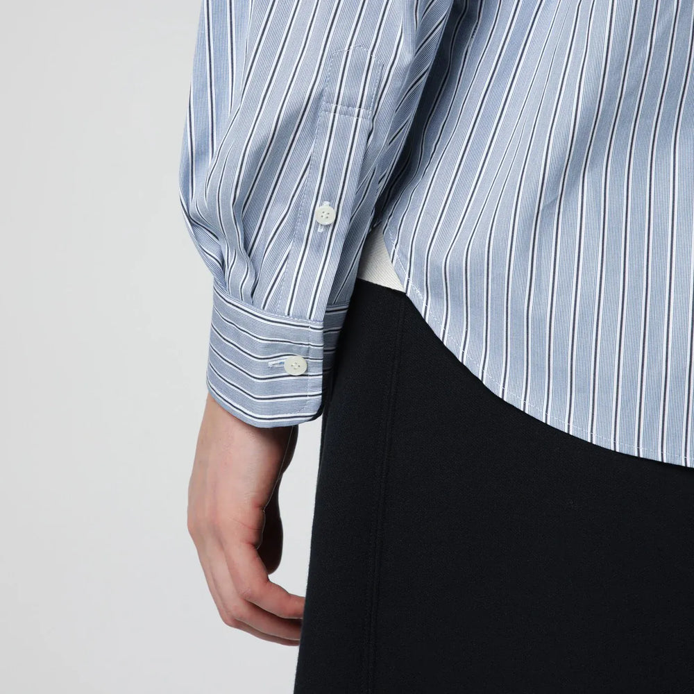 Sacai - Light blue striped cotton shirt Brand Apparel & Accessories > Clothing > Shirts & Tops 1