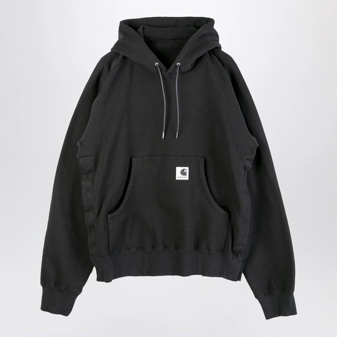 Sacai x Carhartt WIP - Black cotton hoodie Brand Apparel & Accessories > Clothing > Shirts & Tops 3