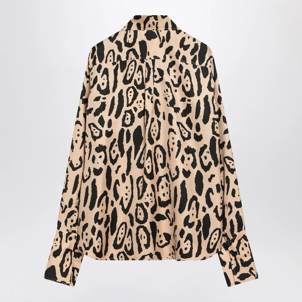 Sportmax - Silk animal print shirt Brand Apparel & Accessories > Clothing > Shirts & Tops 40  IT