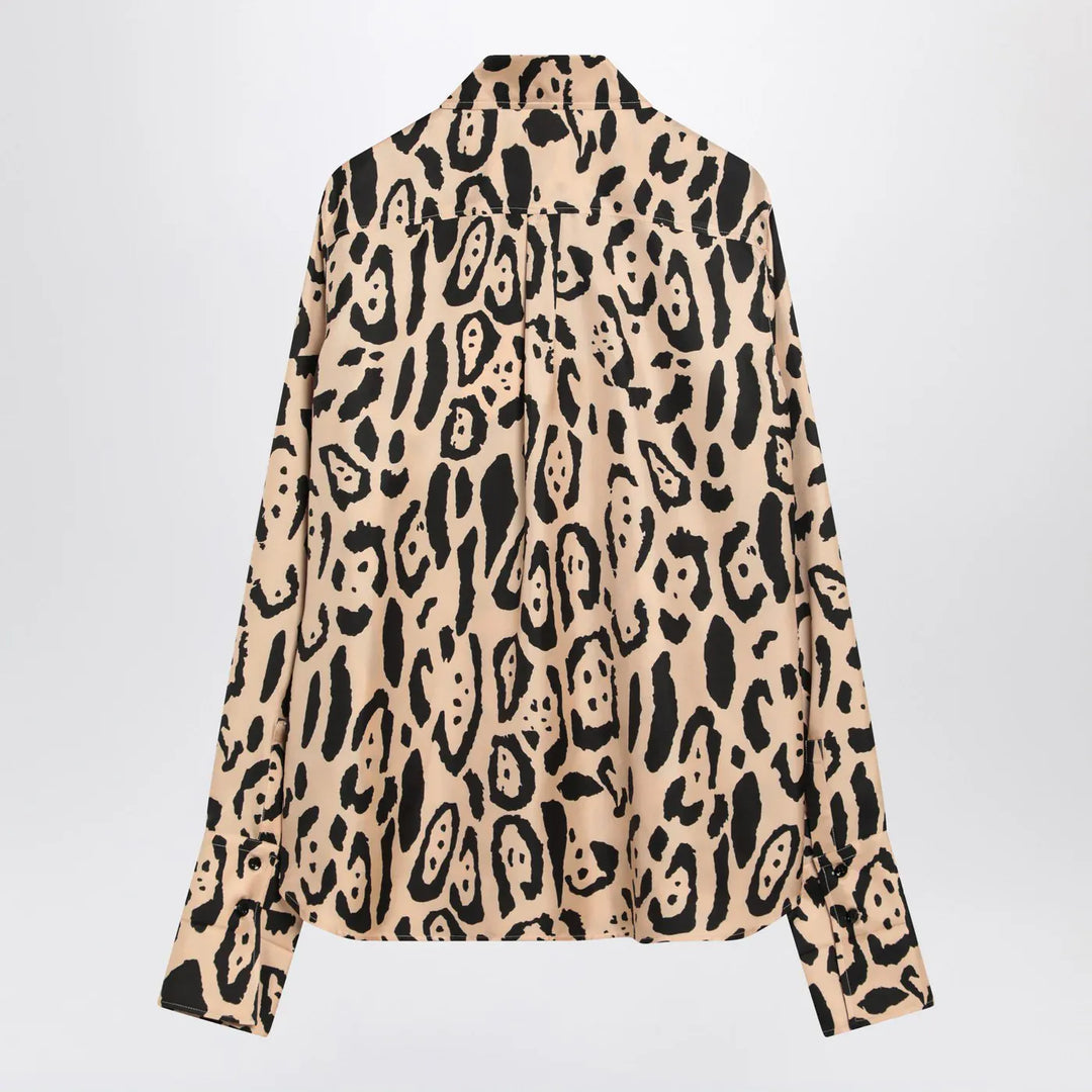 Sportmax - Silk animal print shirt Brand Apparel &amp; Accessories > Clothing > Shirts &amp; Tops 40  IT