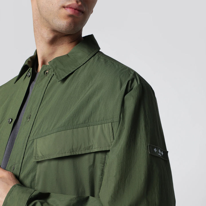 TATRAS - Khaki green Doris shirt in cotton blend Brand Apparel &amp; Accessories > Clothing > Shirts &amp; Tops