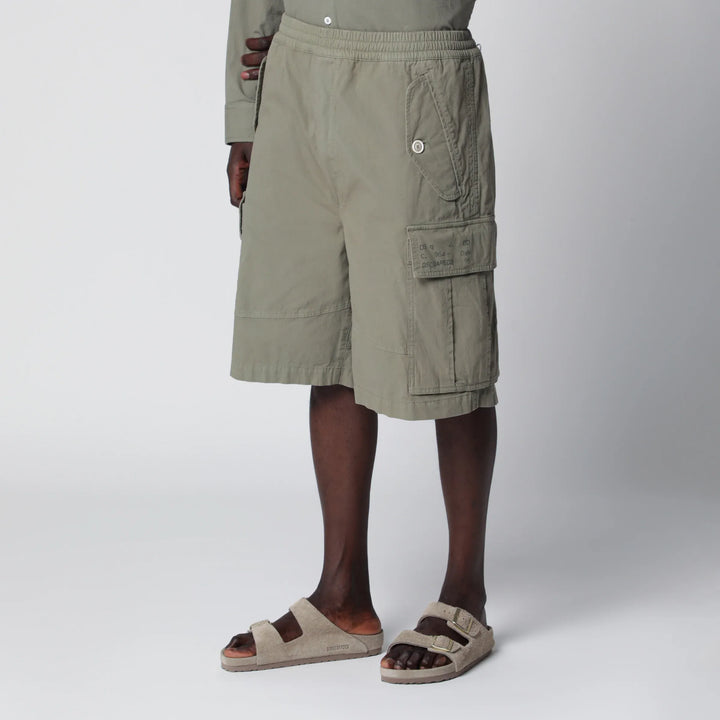 Dsquared2 - D2 Cargo ripstop cotton cargo shorts in oak Brand Apparel &amp; Accessories > Clothing > Shorts
