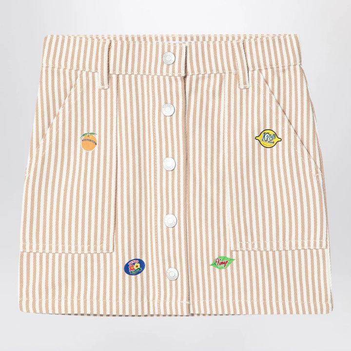 KENZO - White/sand striped mini skirt Brand Apparel &amp; Accessories > Clothing > Skirts 6