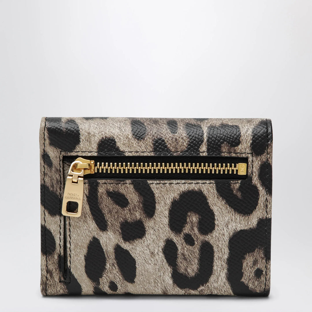 Dolce&amp;Gabbana - Dauphine calfskin wallet with leopard print Brand Apparel &amp; Accessories TU