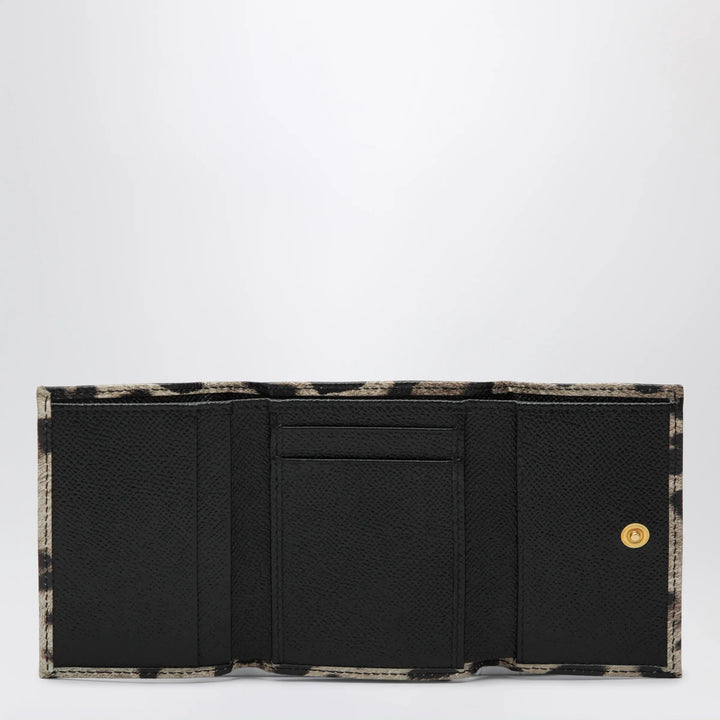Dolce&amp;Gabbana - Dauphine calfskin wallet with leopard print Brand Apparel &amp; Accessories TU