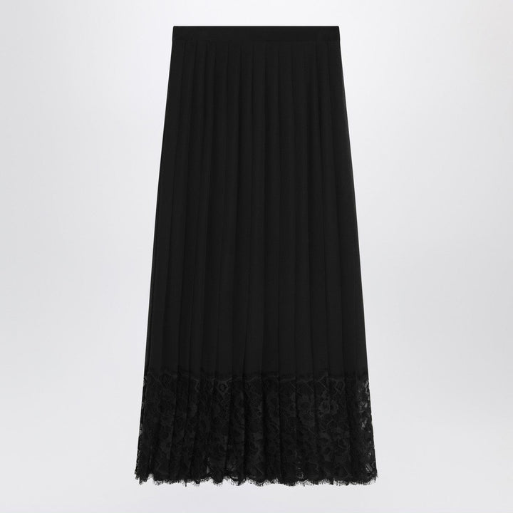 Apparel &amp; Accessories 40  IT Dolce&amp;Gabbana - Gonna midi in chiffon and black lace Brand