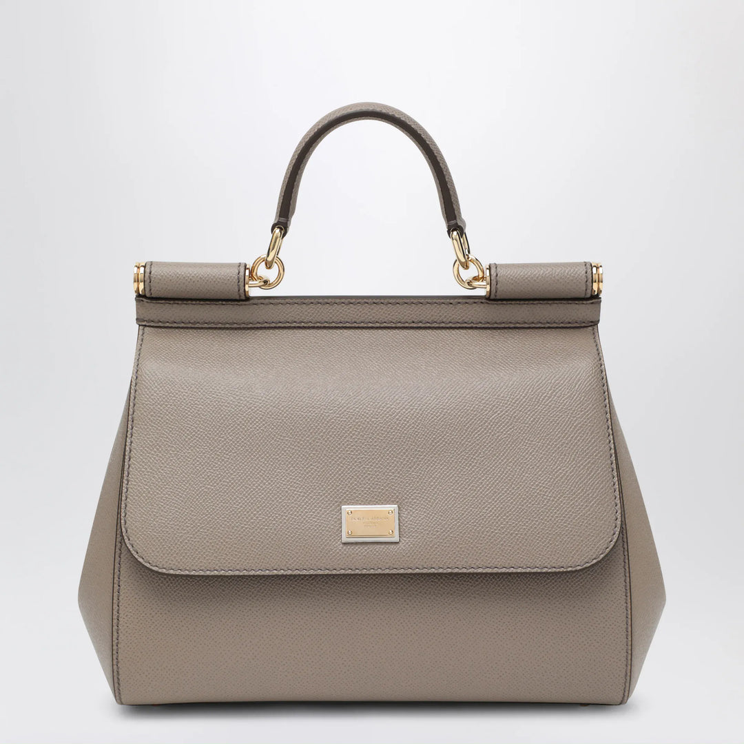 Dolce&Gabbana - Large mud colour Sicily Hand Bag Brand Apparel & Accessories